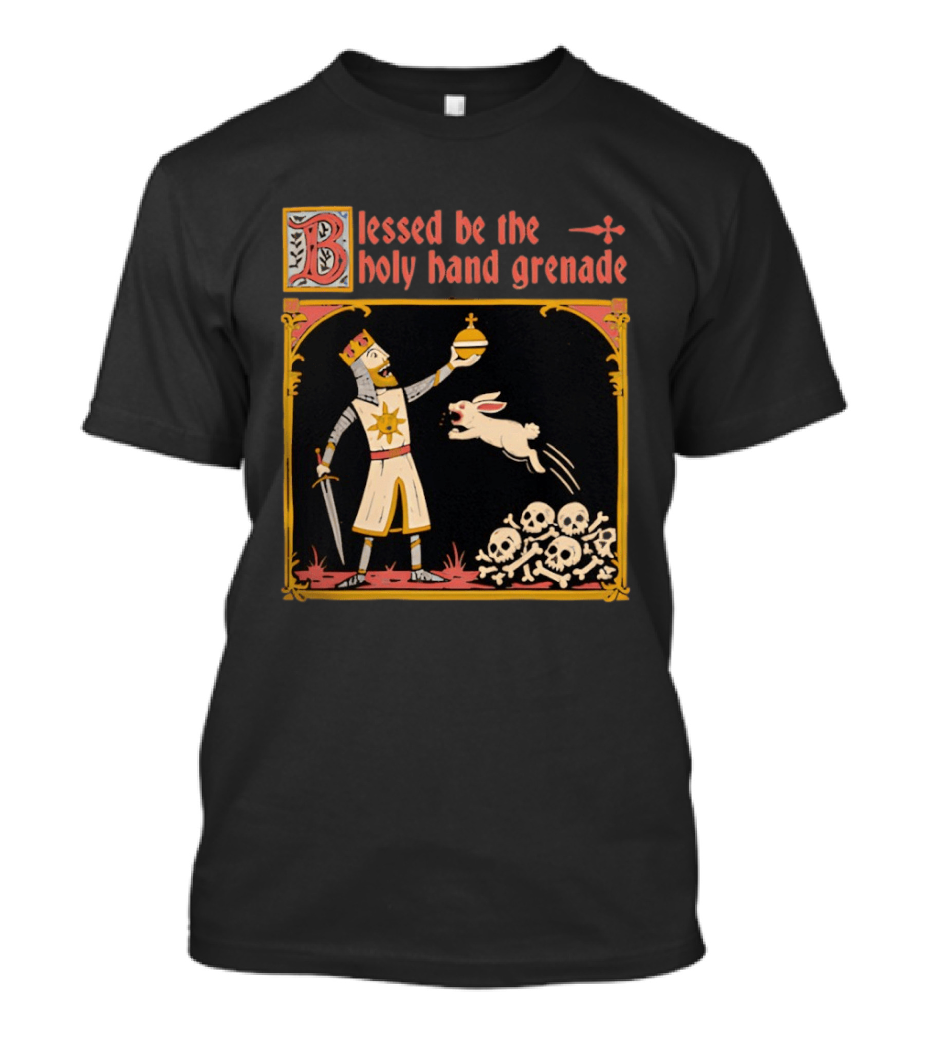 Blessed Be The Holy Hand Grenade Monty Python Knight T-Shirt