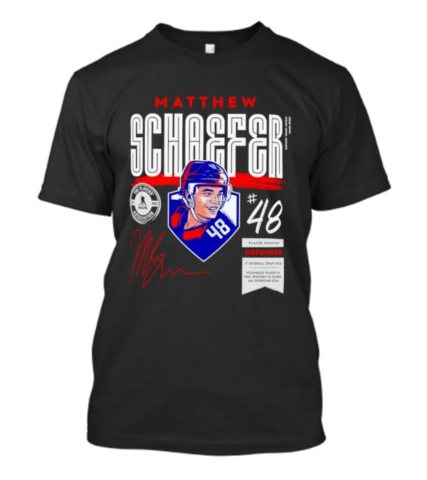 Matthew Schaefer No 48 NHLPA Defender 1st Overall Draft Pick T-Shirt