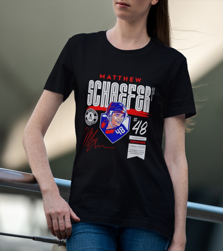 Matthew Schaefer No 48 NHLPA Defender 1st Overall Draft Pick T-Shirt