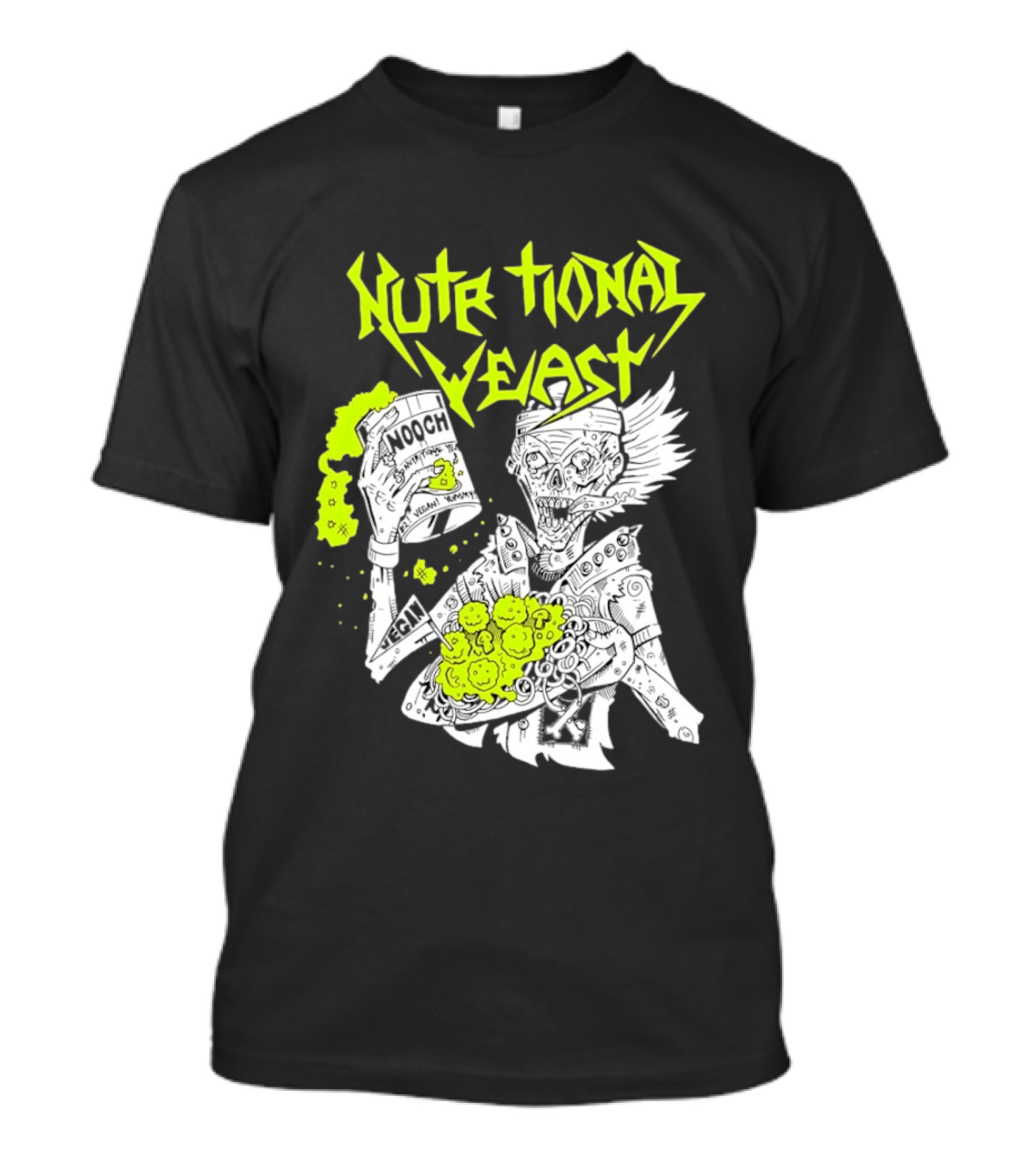 Nutritional Yeast Nooch Vegan Yummy B12 Skeleton T-Shirt