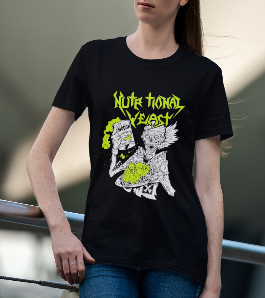 Nutritional Yeast Nooch Vegan Yummy B12 Skeleton T-Shirt
