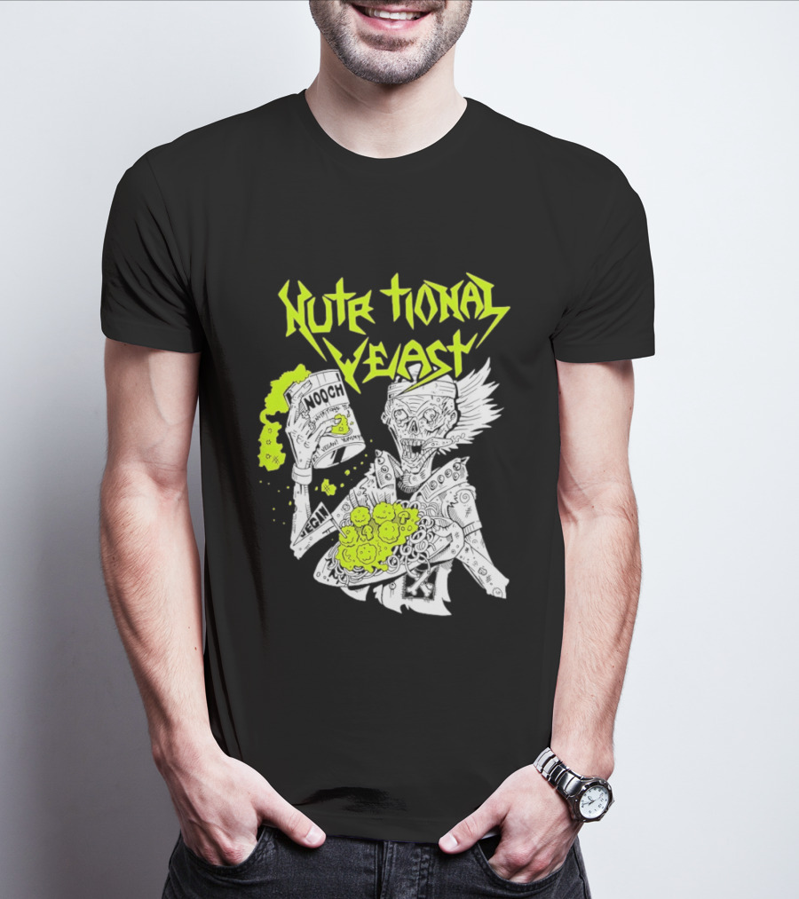 Nutritional Yeast Nooch Vegan Yummy B12 Skeleton T-Shirt