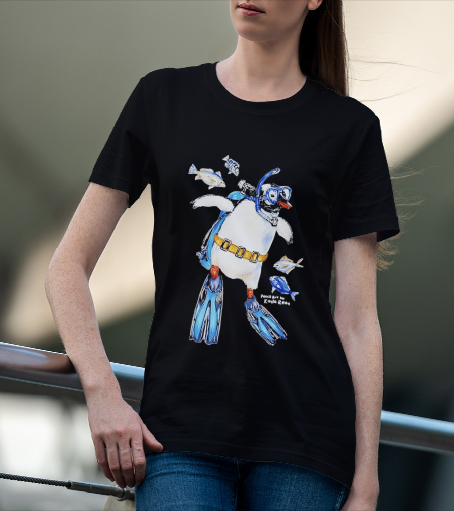 Penguin Snorkeling Underwater Adventure By Gonçalo Barriga T-Shirt