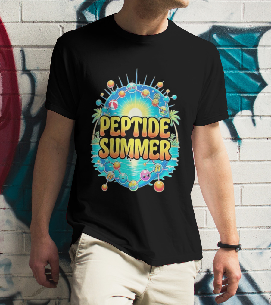 Peptide Summer Tropical Molecular Science Beach Vibe T-Shirt