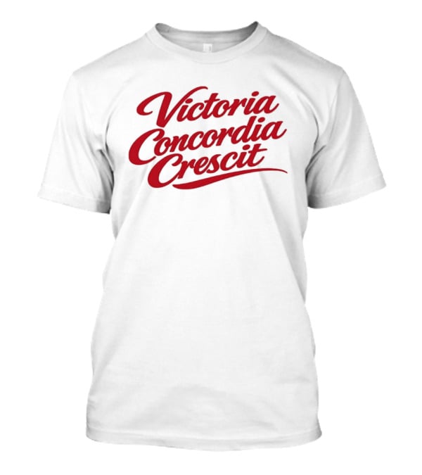 Victoria Concordia Crescit Arsenal Motto Latin T-Shirt