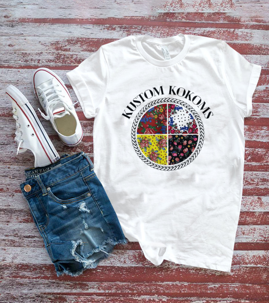 Kustom Kokoms Est 2024 Floral Kokom Patchwork T-Shirt