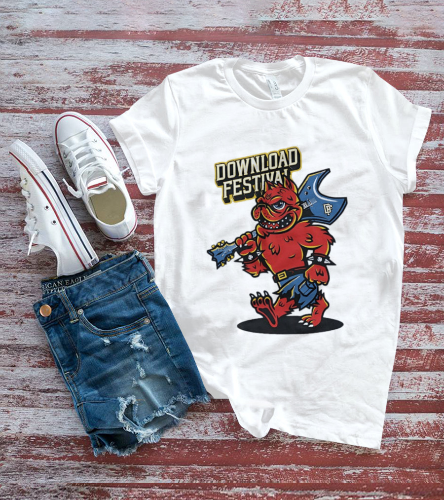 Download Festival Hellhound Character With Guitar T-Shirt