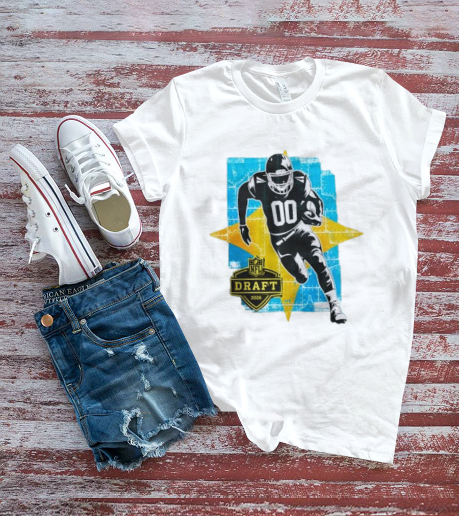 NFL Draft 2026 Football Player Jersey Number 00 T-Shirt