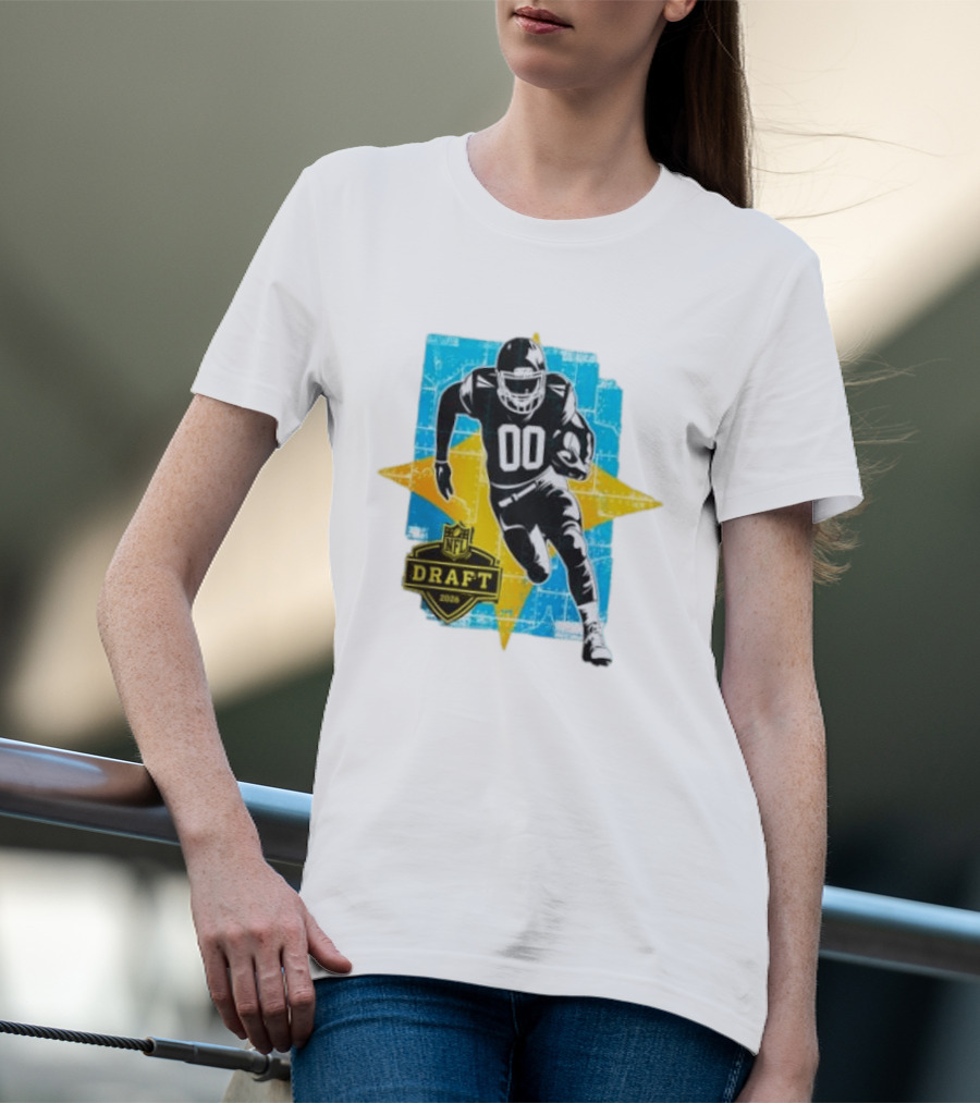 NFL Draft 2026 Football Player Jersey Number 00 T-Shirt