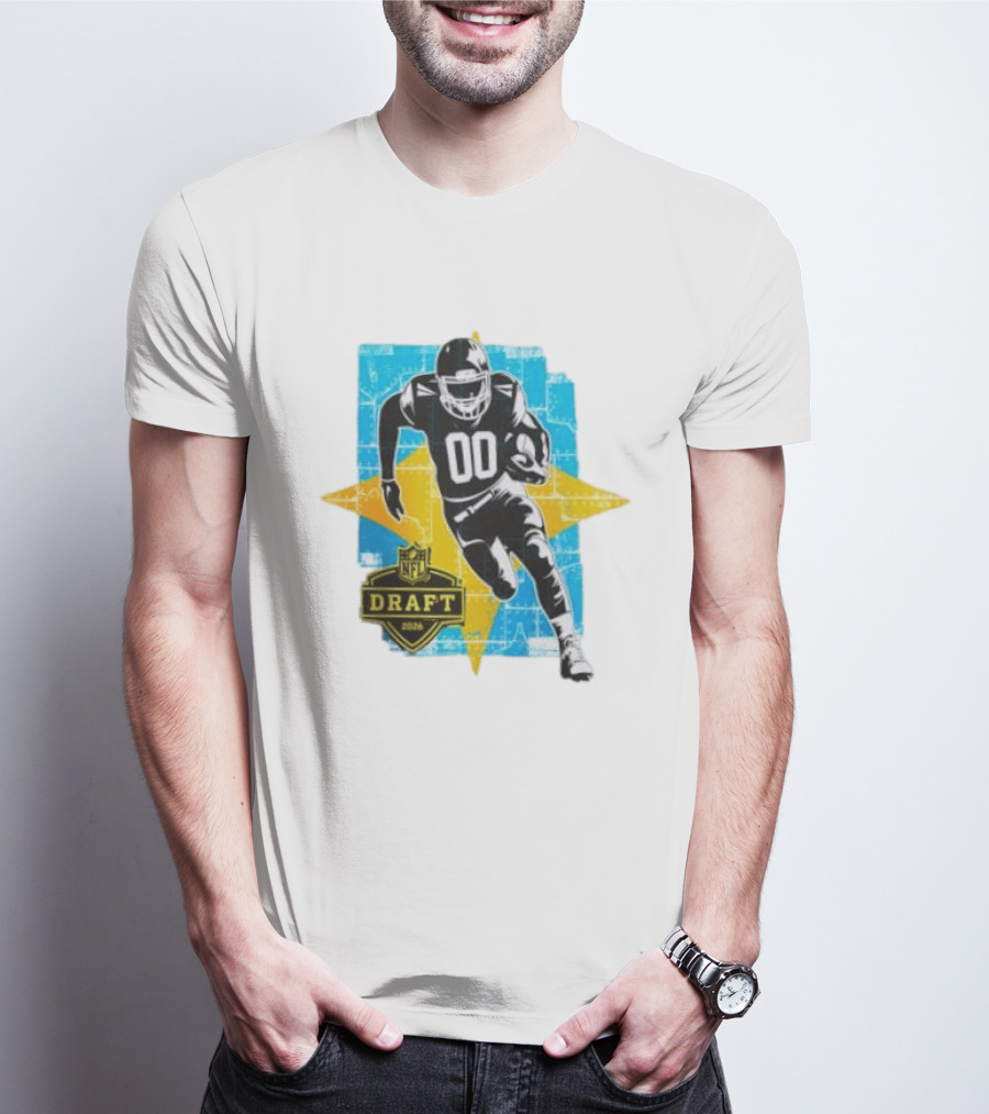 NFL Draft 2026 Football Player Jersey Number 00 T-Shirt