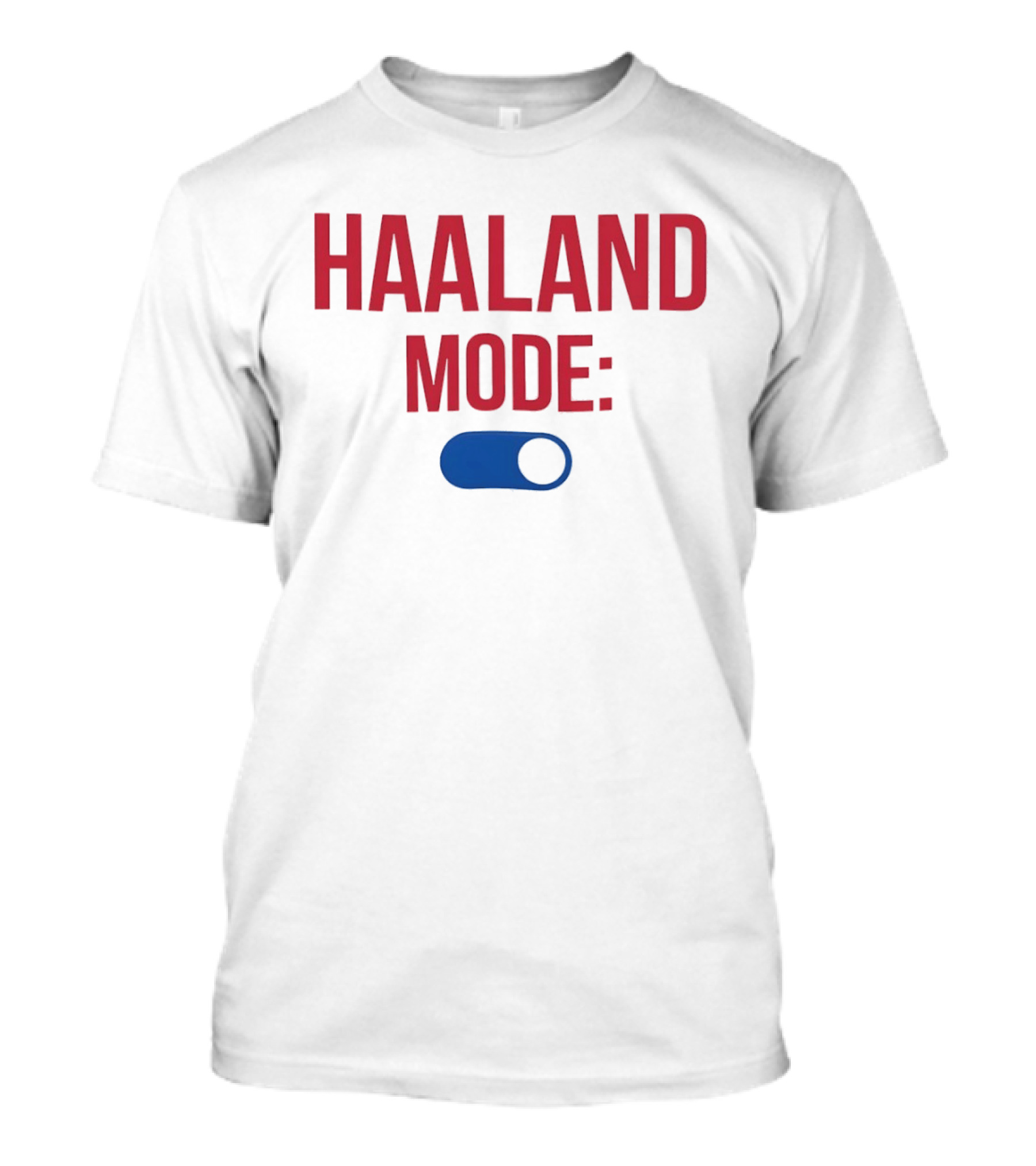 Haaland Mode Toggle Switch Manchester City Blue Red T-Shirt