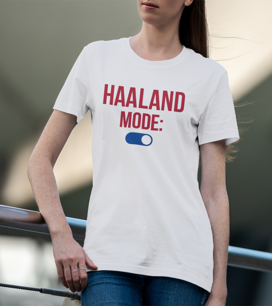 Haaland Mode Toggle Switch Manchester City Blue Red T-Shirt