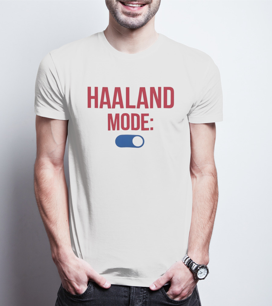 Haaland Mode Toggle Switch Manchester City Blue Red T-Shirt
