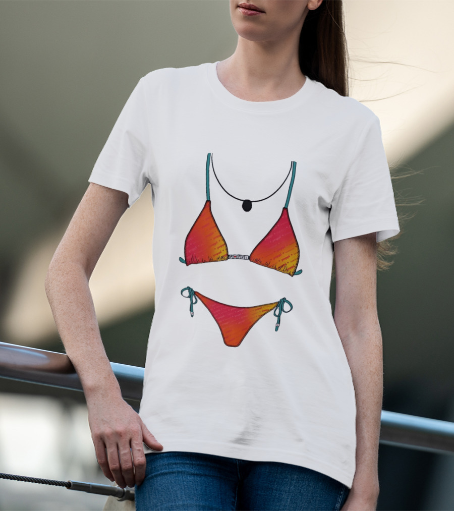 Poppi Bikini Swimsuit Colorful Summer Beachwear T-Shirt