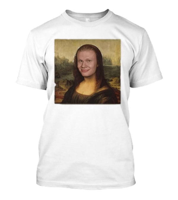 Mona Lisa Erling Haaland Meme Face Fusion T-Shirt