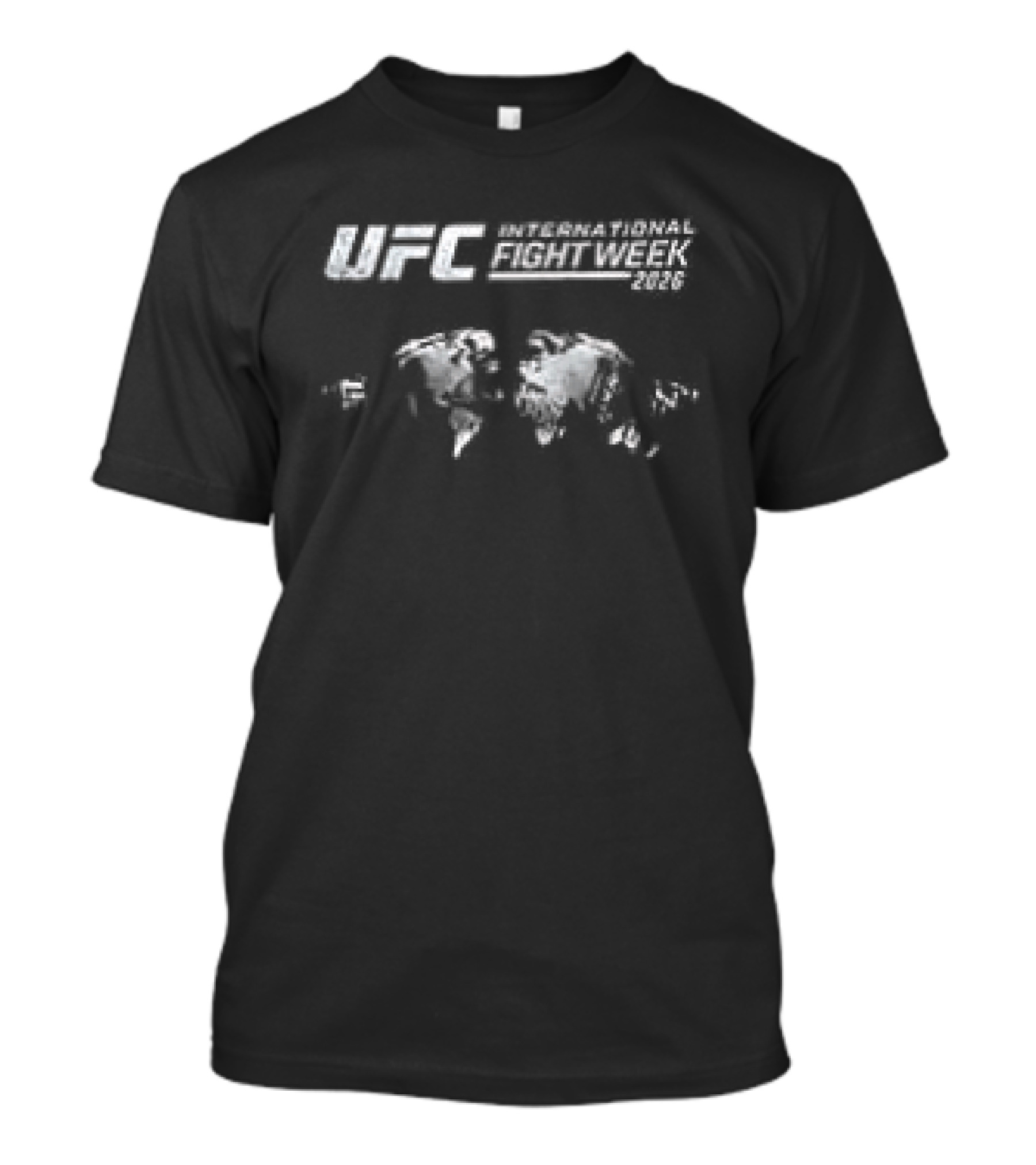 2026 UFC Fight Week Touch Gloves Las Vegas Nevada Map 2 Sided T-Shirt