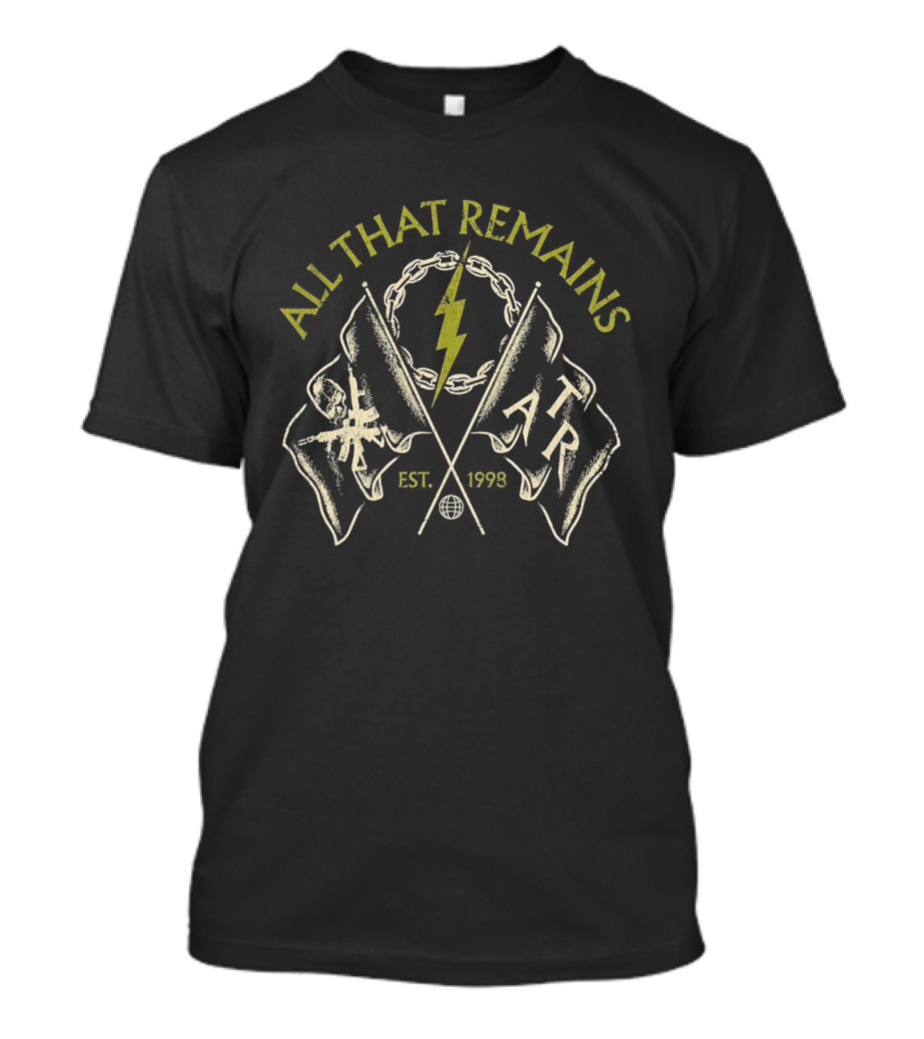 All That Remains Flags Chains Lightning Bolt Est 1998 T-Shirt