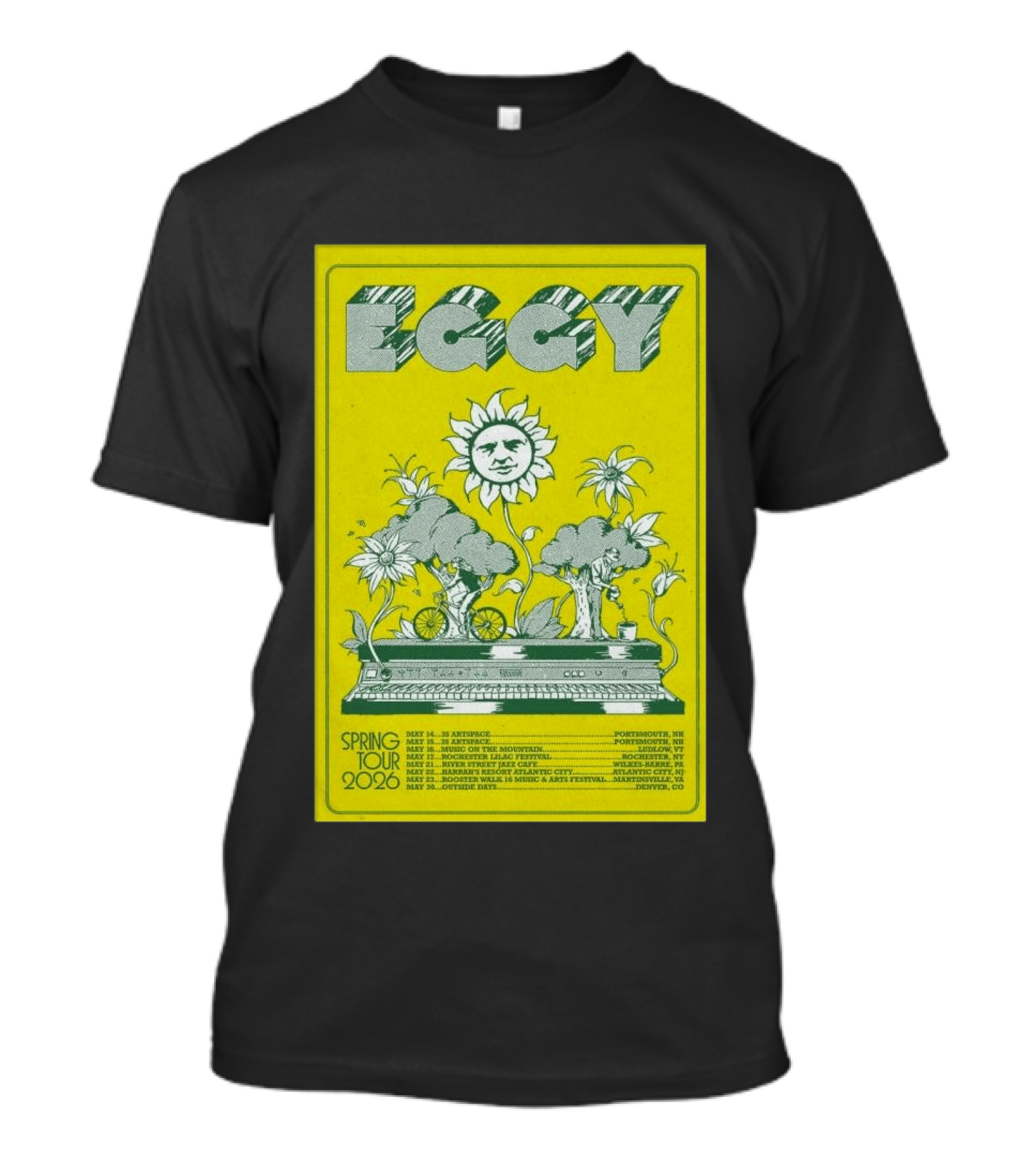 Eggy Spring Tour 2026 Artspace Outpost Richmond Outside Days Denver T-Shirt
