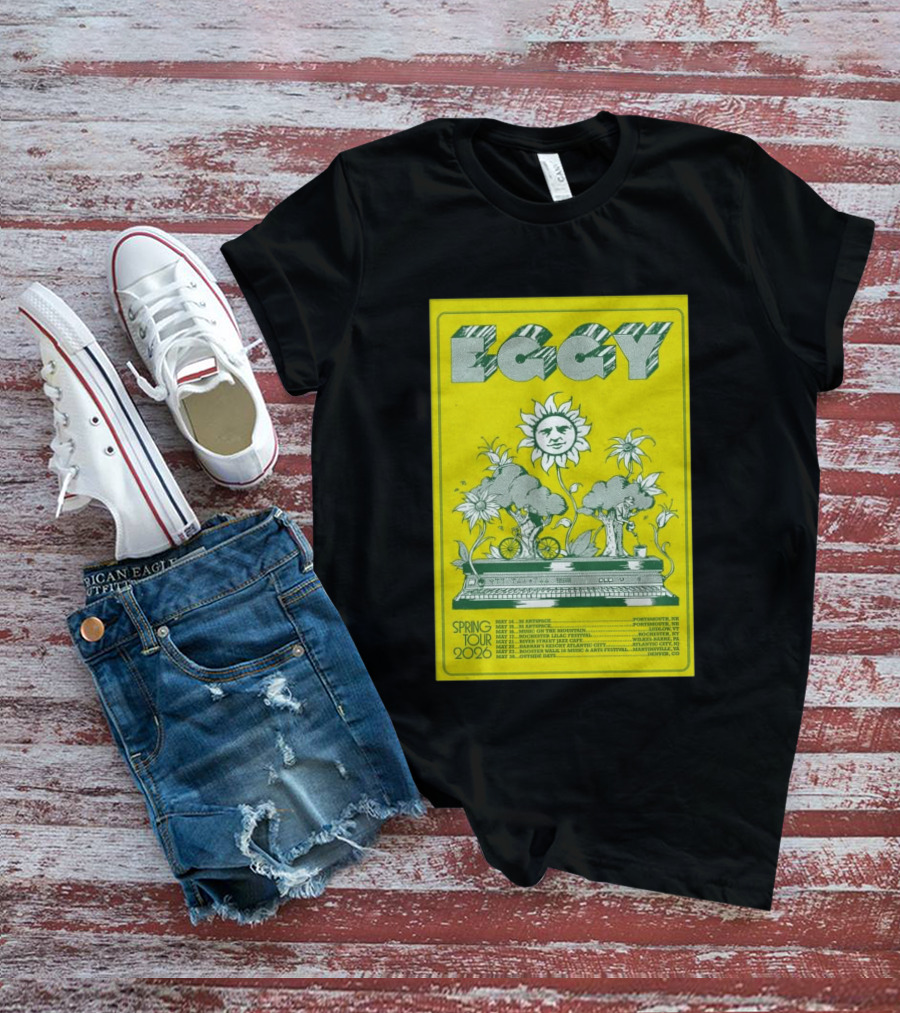 Eggy Spring Tour 2026 Artspace Outpost Richmond Outside Days Denver T-Shirt