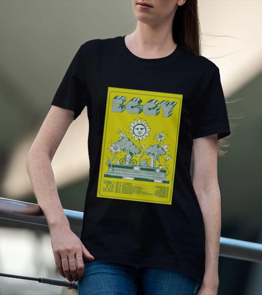 Eggy Spring Tour 2026 Artspace Outpost Richmond Outside Days Denver T-Shirt