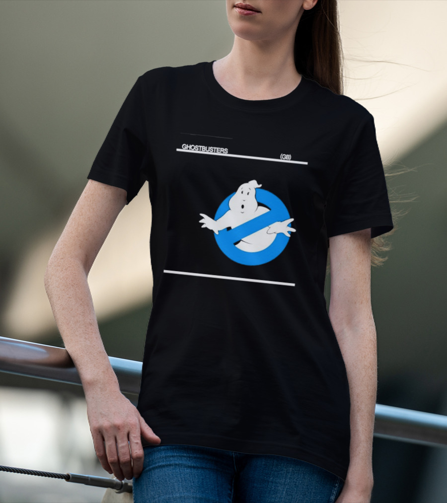 Ghostbusters 80s Movie Classic Blue Ghost Icon GB T-Shirt