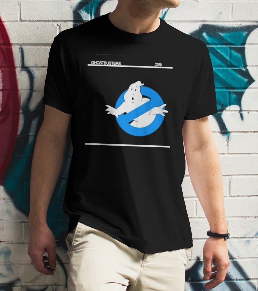 Ghostbusters 80s Movie Classic Blue Ghost Icon GB T-Shirt