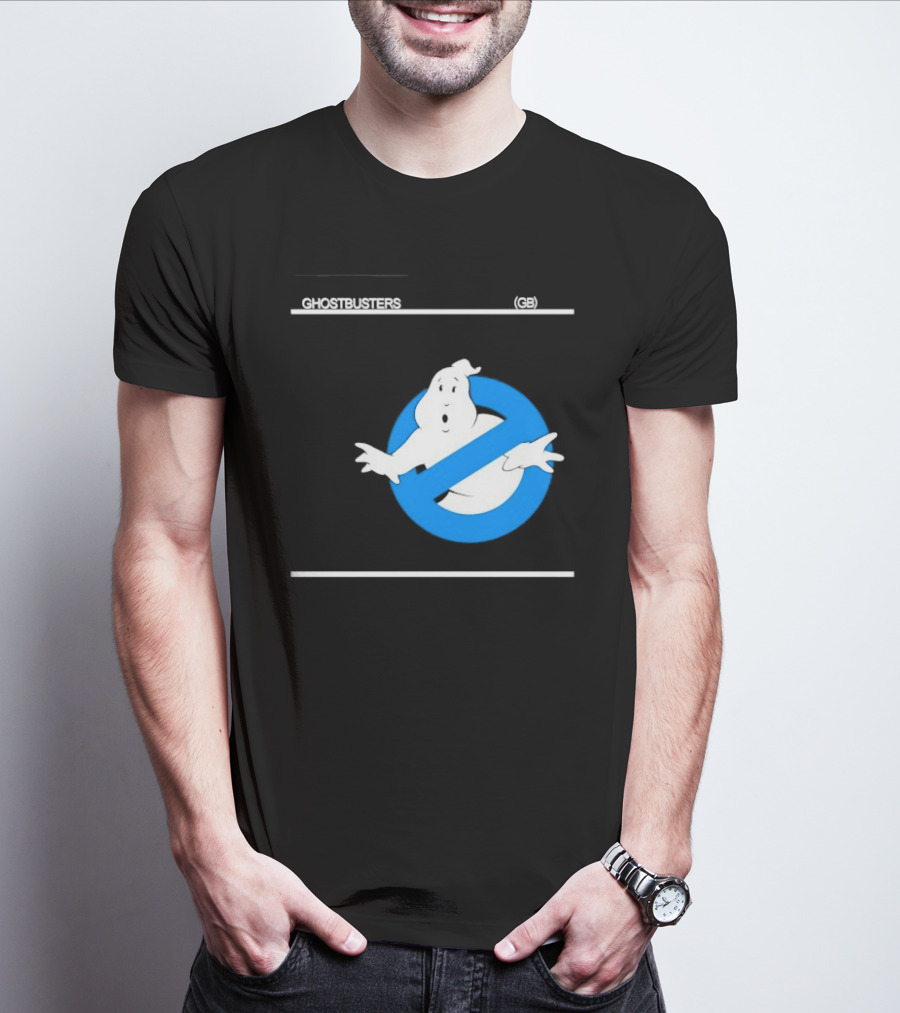Ghostbusters 80s Movie Classic Blue Ghost Icon GB T-Shirt
