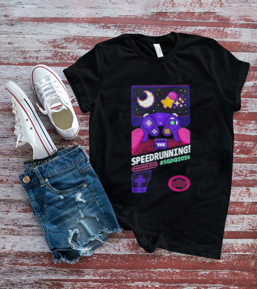 Games Done Quick Speedrunning 2026 Kirby Controller Retro Gaming T-Shirt