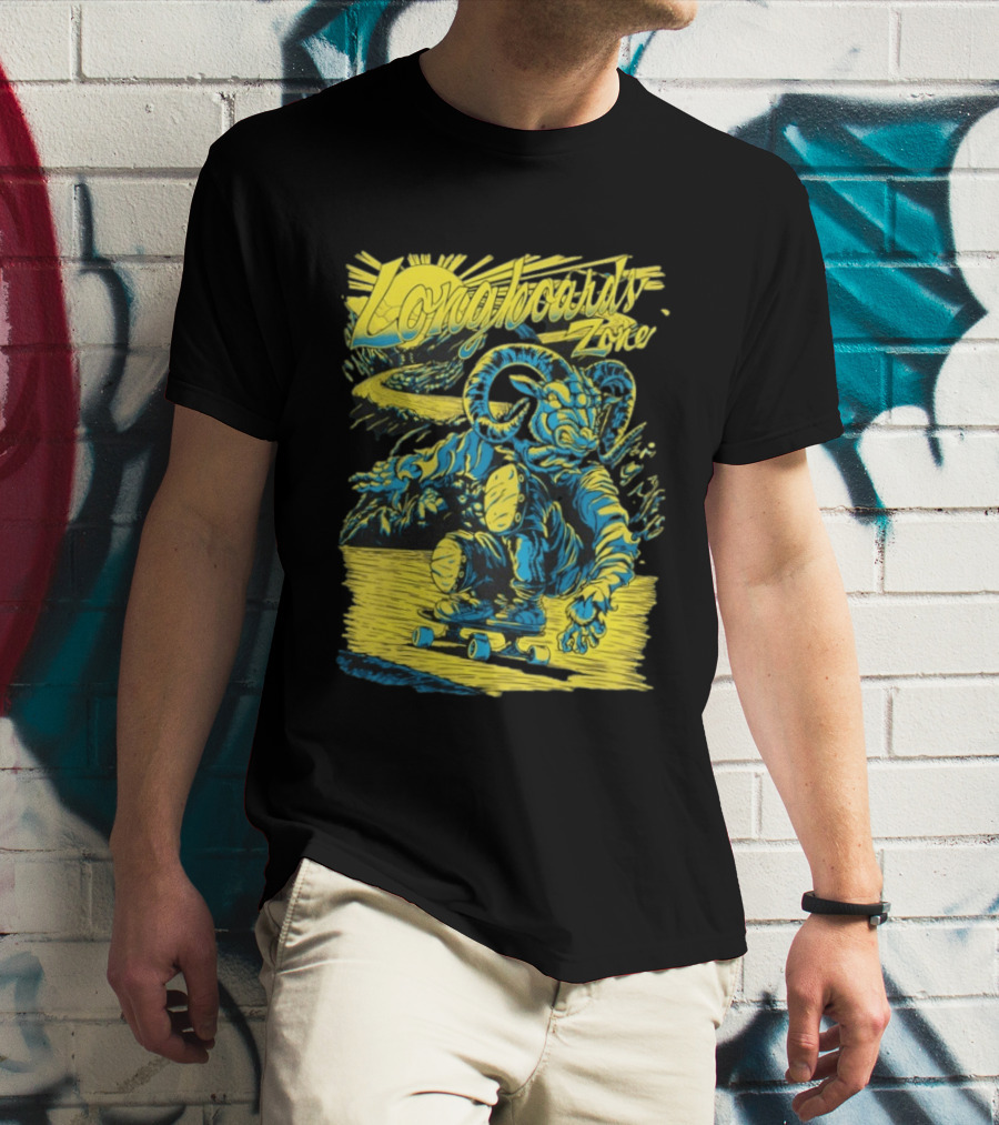 Longboards Zone Goat Downhill Rider Longboarding Adventure T-Shirt