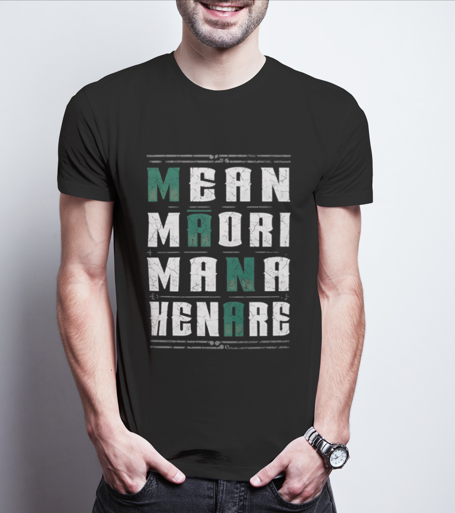 Mean Maori Mana Henare Distressed T-Shirt
