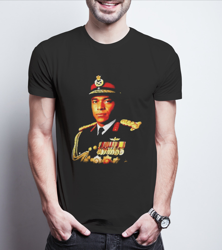 Idi Amin Dada Uganda Military Uniform Medal Illustrative T-Shirt