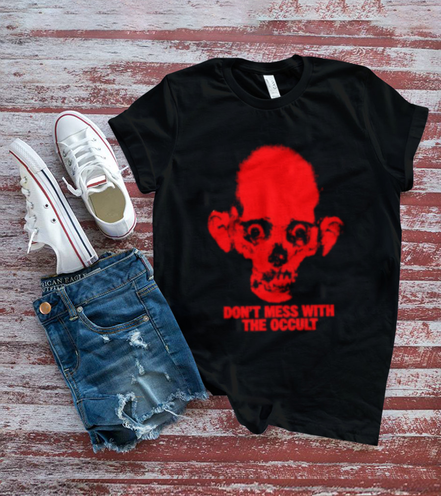 Don't Mess With The Occult Red Skull Horror T-Shirt