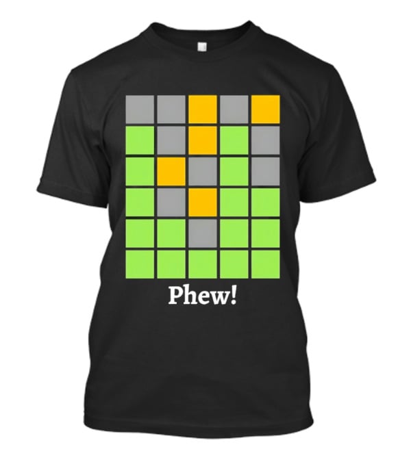 Minesweeper Phew Grid Game Board Text Phew T-Shirt