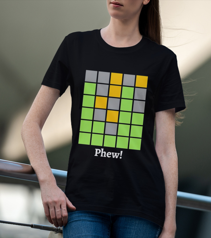 Minesweeper Phew Grid Game Board Text Phew T-Shirt