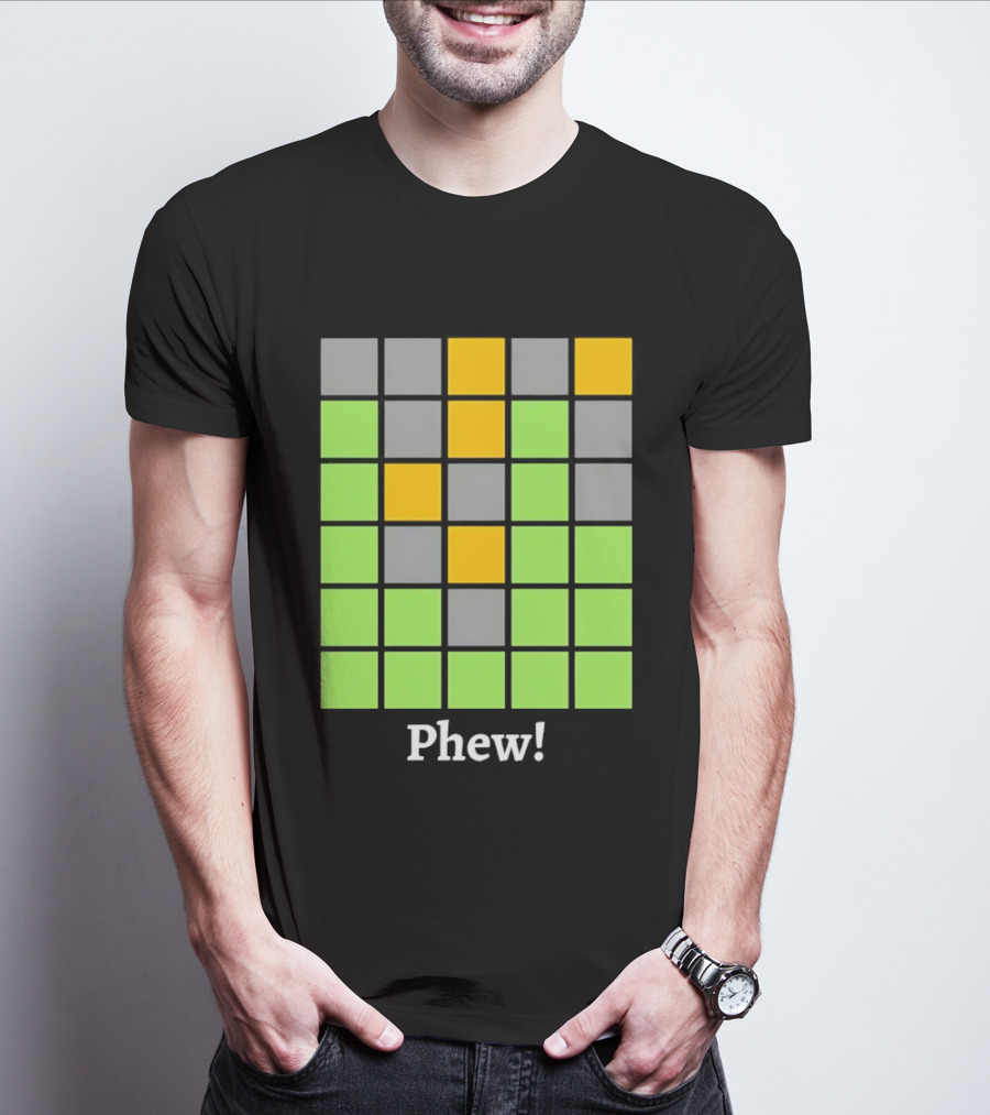 Minesweeper Phew Grid Game Board Text Phew T-Shirt