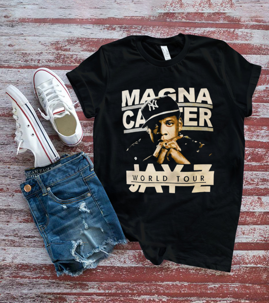 Jay Z Magna Carter World Tour Yankees Cap T-Shirt