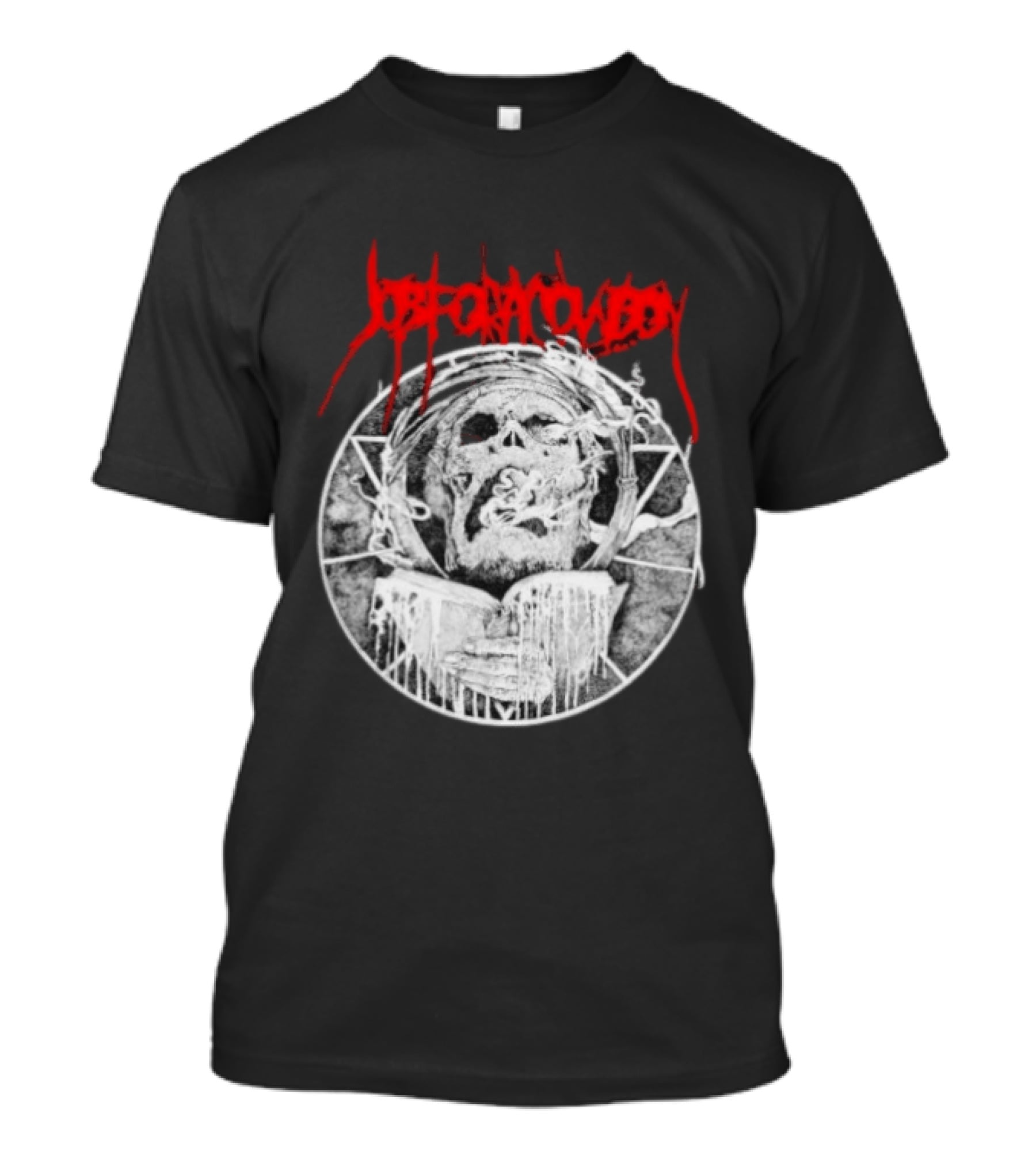 Job For A Cowboy Smoking Skull Death Metal T-Shirt