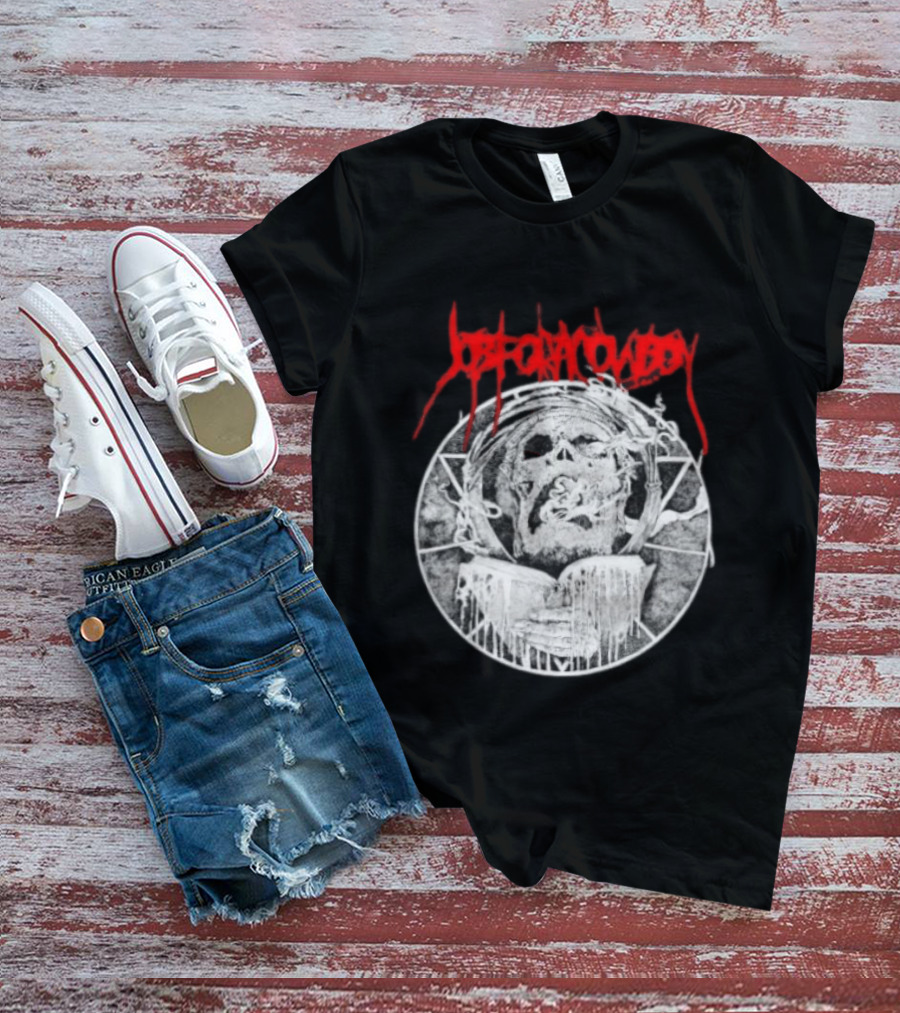 Job For A Cowboy Smoking Skull Death Metal T-Shirt