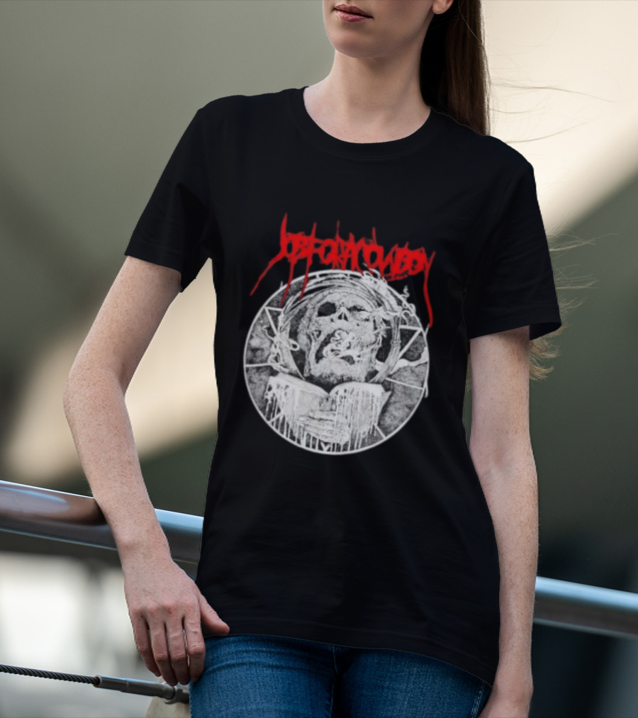 Job For A Cowboy Smoking Skull Death Metal T-Shirt