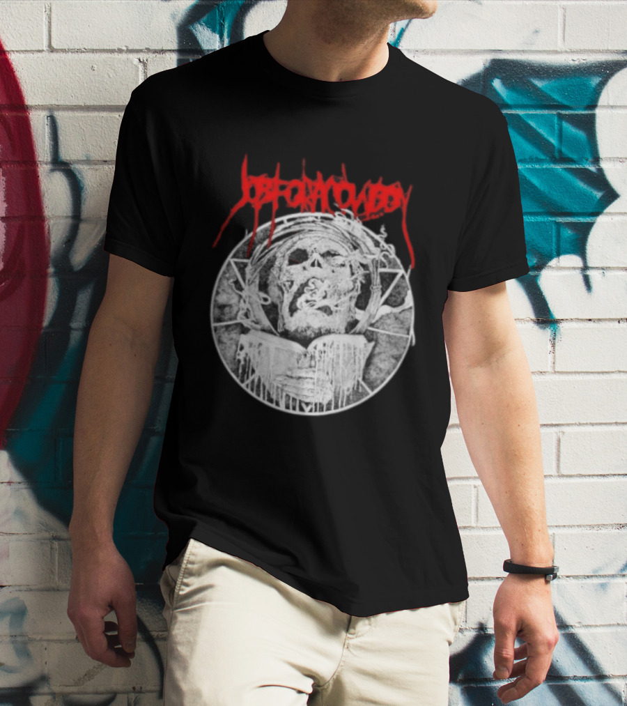 Job For A Cowboy Smoking Skull Death Metal T-Shirt