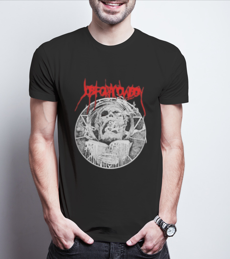 Job For A Cowboy Smoking Skull Death Metal T-Shirt