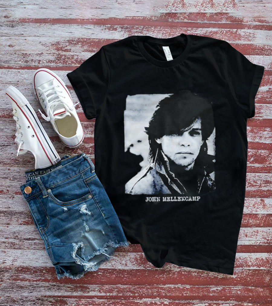 John Mellencamp Rock Music Singer Black And White T-Shirt