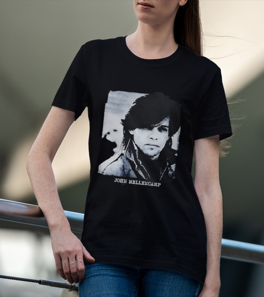 John Mellencamp Rock Music Singer Black And White T-Shirt