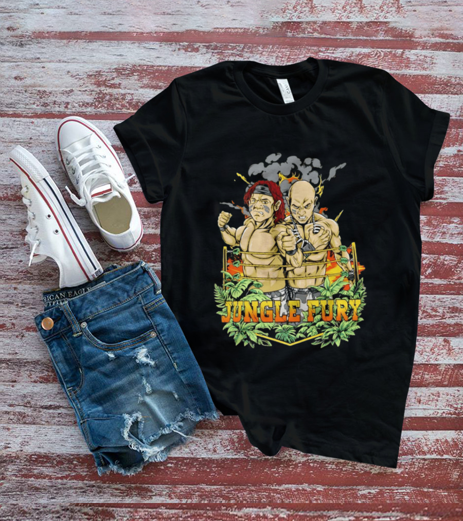 Jungle Fury Wrestling Duo Tag Team Explosive Showdown T-Shirt