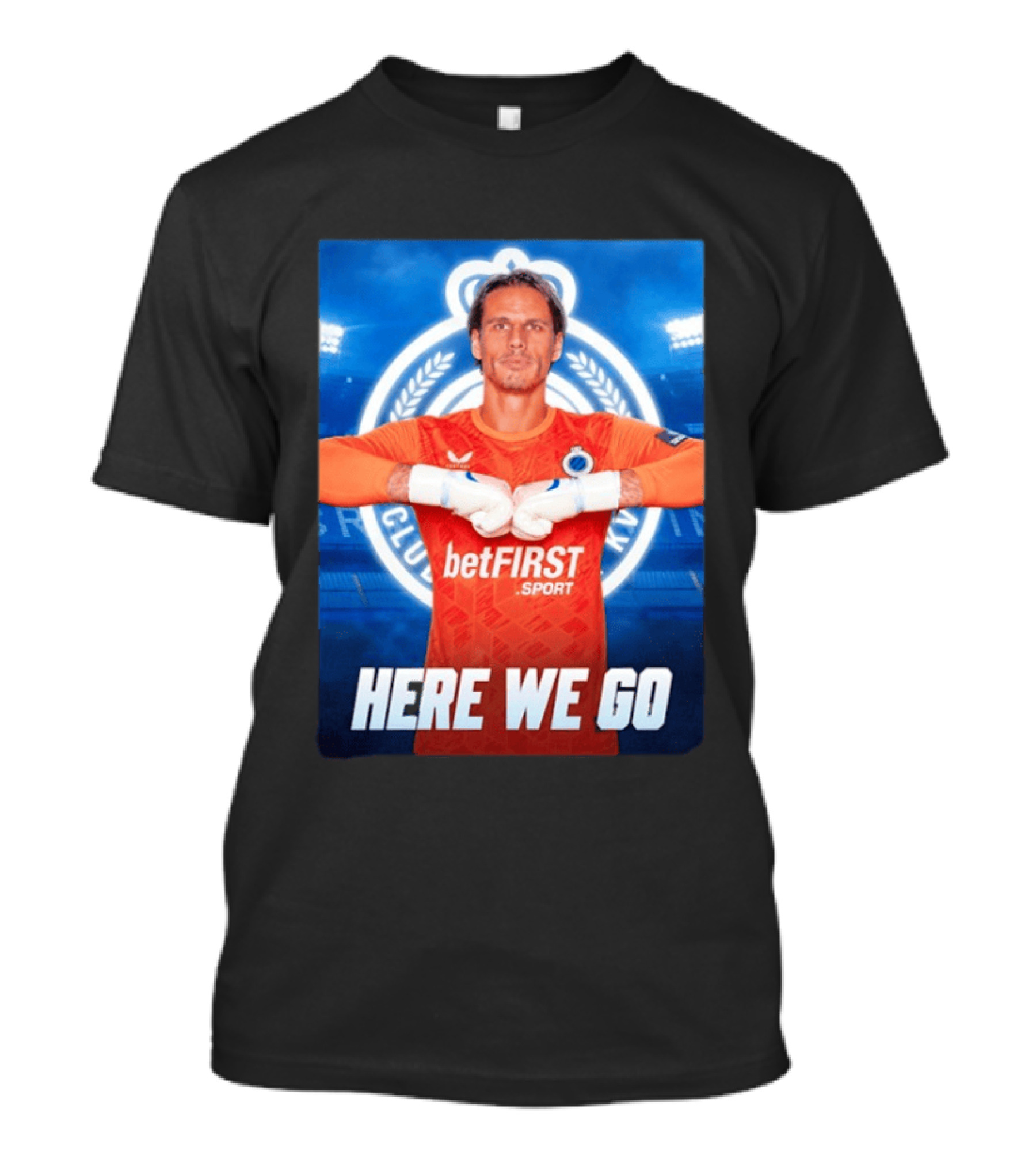 Simon Mignolet Club Brugge KV BetFIRST Sport Here We Go T-Shirt