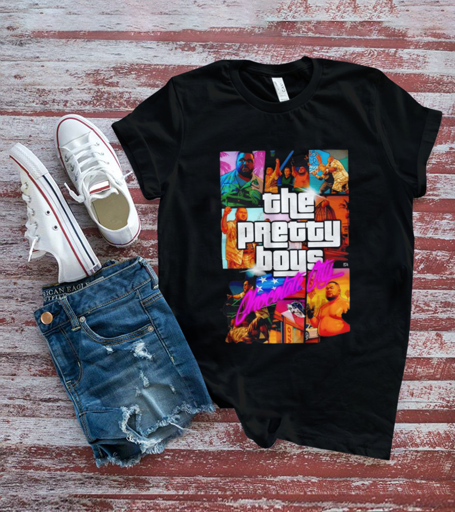 The Pretty Boys Chocolate City Collage Akashi Sushi Gaming Mashup T-Shirt