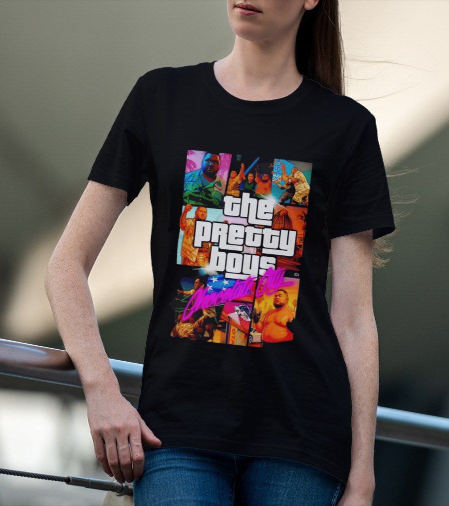 The Pretty Boys Chocolate City Collage Akashi Sushi Gaming Mashup T-Shirt