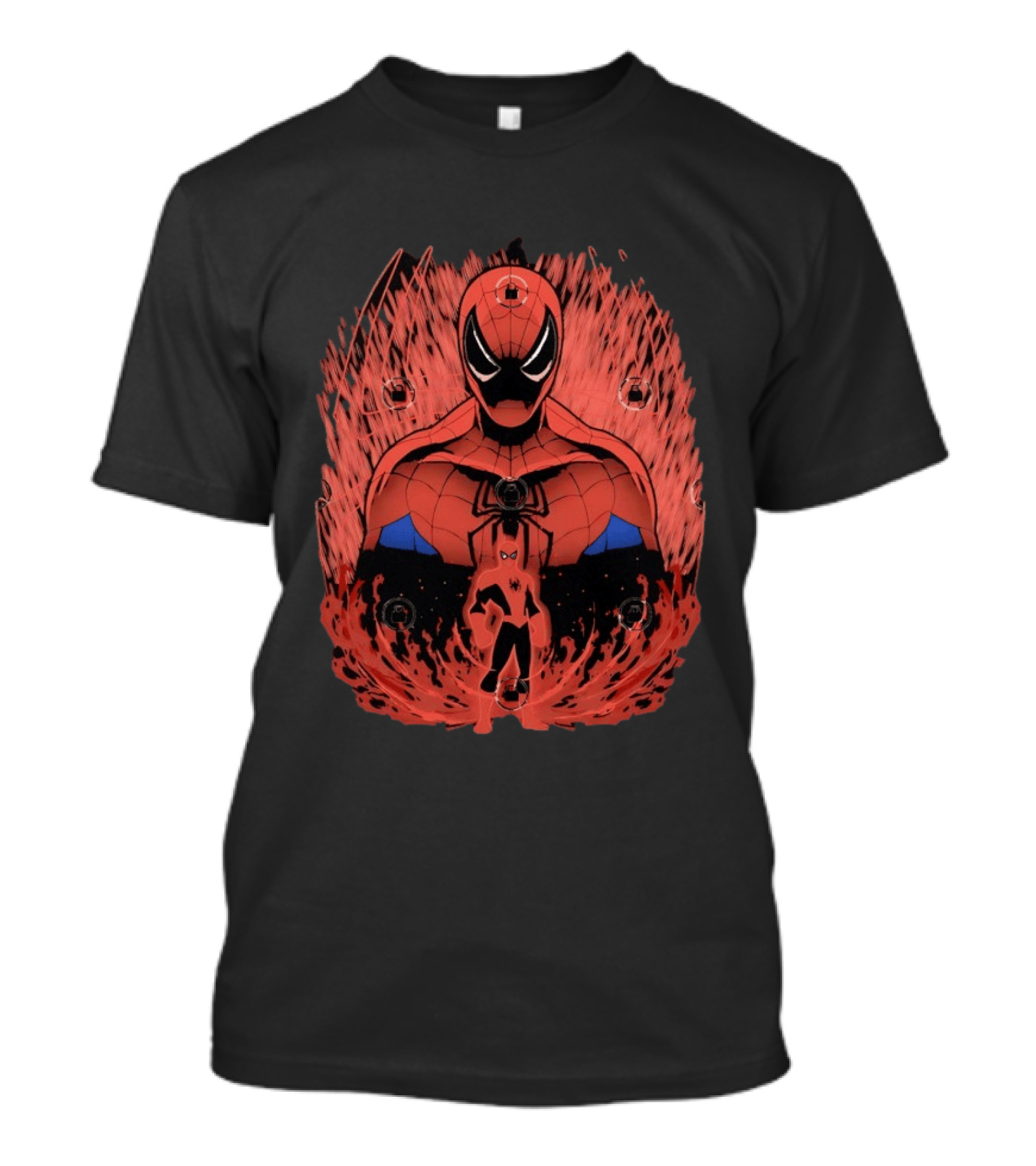 Spider Man Friendly Webslinger Shadowwork Comic T-Shirt