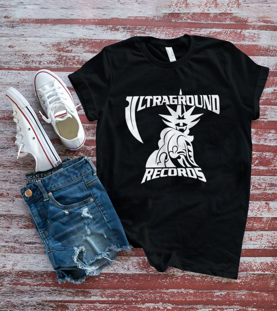 Ultraground Records Statue Of Liberty Inspired Music Label T-Shirt