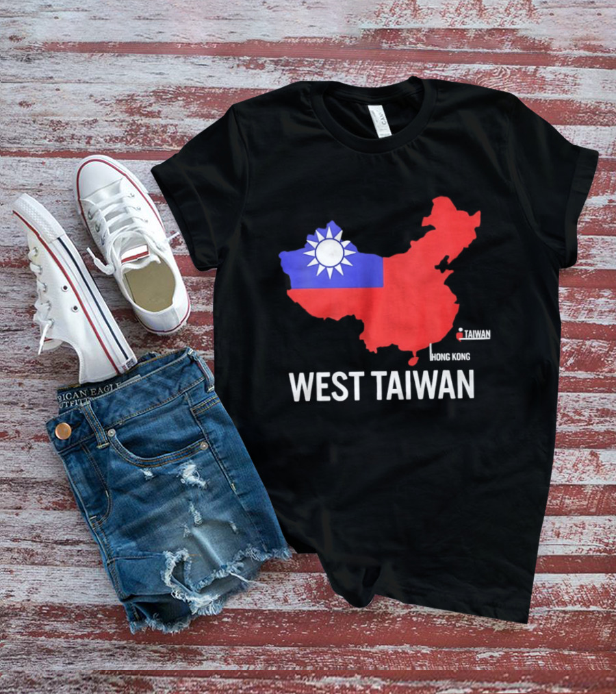 West Taiwan Map Political Geopolitical With Flag T-Shirt